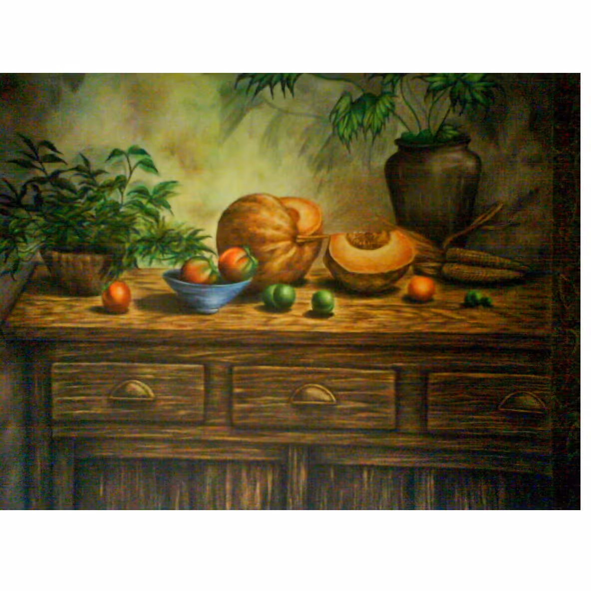 نقاشی سنتی با تکنیک مدادرنگی سبک رئال