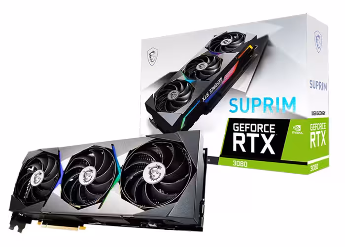 کارت گرافیک  ام اس آی مدل GeForce RTX 3080 SUPRIM 10G حافظه 10 گیگابایت