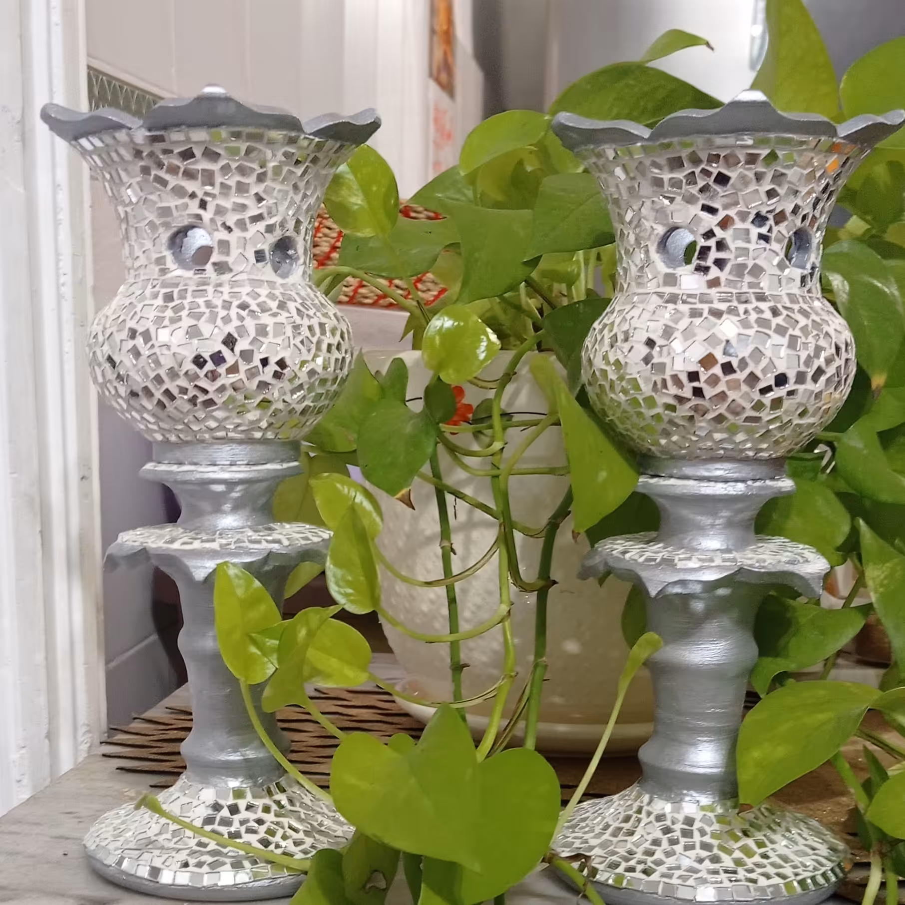 شمعدان آینه کاری 