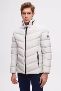 کاپشن مردانه SLIM FIT ECRU HOOD اورجینال TWN