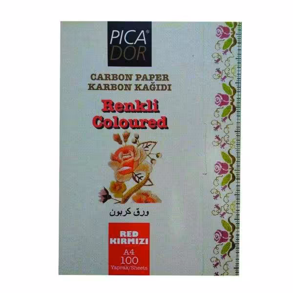 کاربن خیاطی رنگ قرمز پیکادور ترکیه بسته 100 عددی