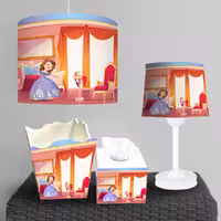 ست آباژور و سطل آشغال طرح پرنسس سوفیا در قصر ba-5672