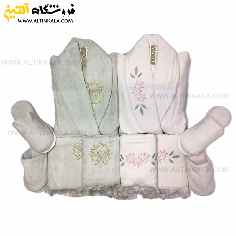 سرویس حوله عروس و داماد 12تکه گلدوزی ELOYA