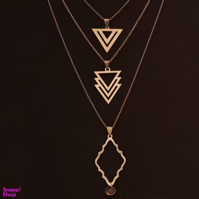 گردنبند طلا 18 عیار زنانه سانا گالری مدل اسلیمی کد D9383