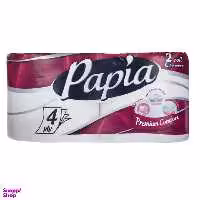 دستمال توالت پاپیا مدل 4 لایه بسته 2 عددی