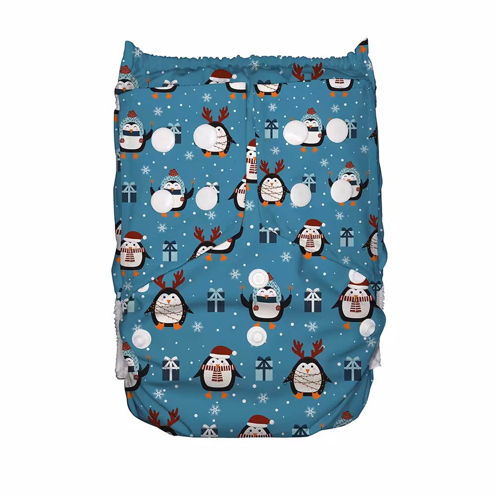 پوشک دائمی یکتاپلاس طرح پنگوئن سایز L