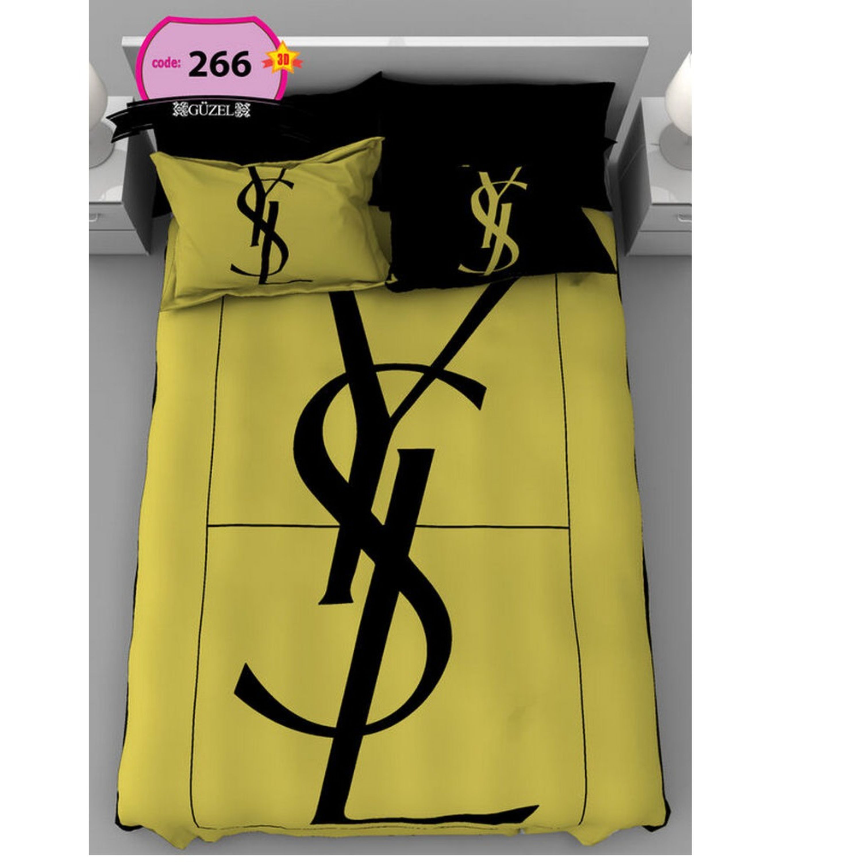 روتختی دونفره سه بعدی برند گوزل 7 تکه کد266