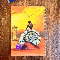 دفتر انگلیسی 50 برگ (دو خط) اکلیلی پرنو سیمی طلقی طرحدار کلاسیک - کیفیت اعلا