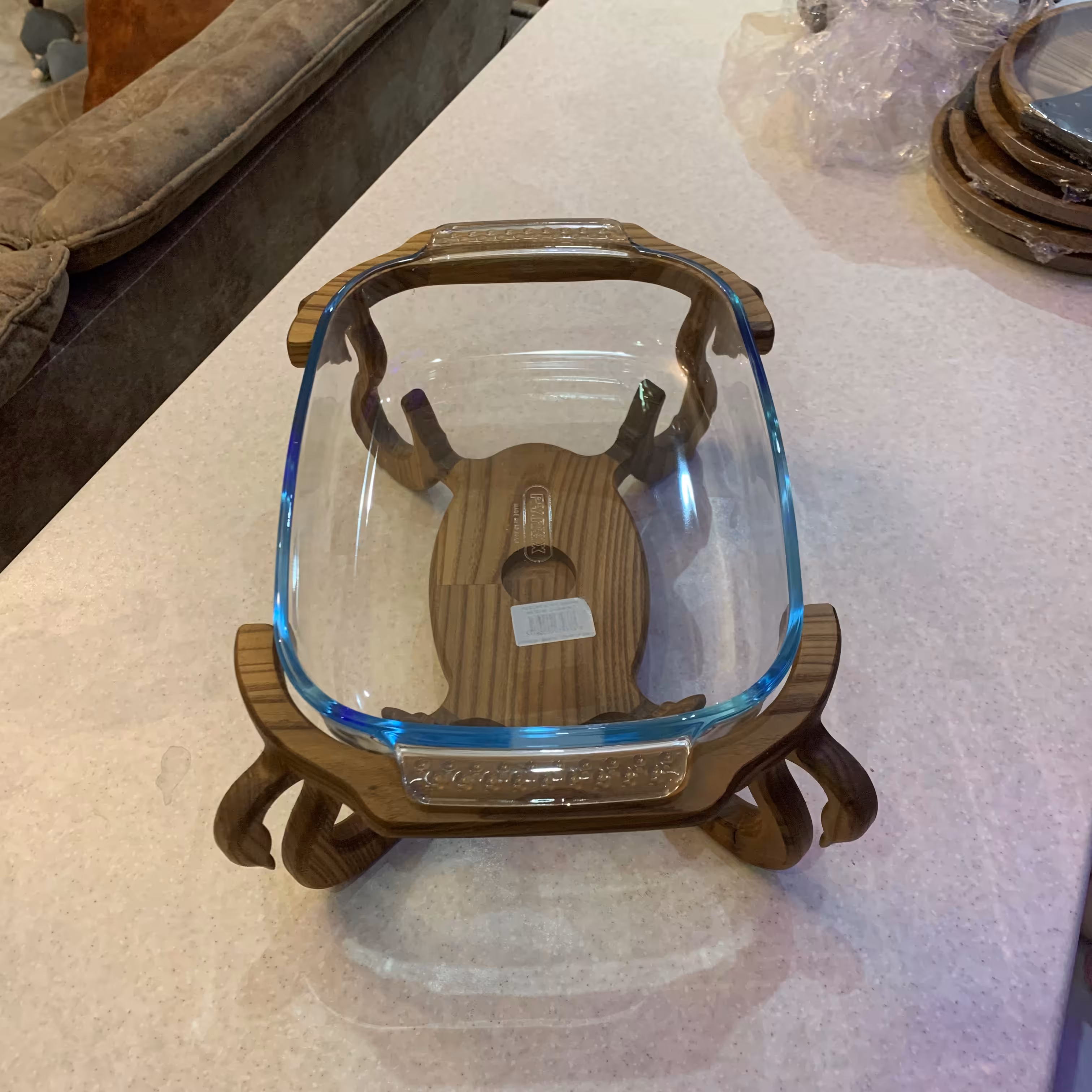 سوفله مرغ خوری چوب سنجد وشیشه پیرکس فرانسه