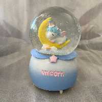 گوی موزیکال پسرانه یونیکورن اسب تک شاخ آبی کوکی بزرگ