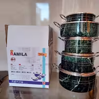 قابلمه سرامیکی - تولیدی قابلمه سرامیکی ساخت شرکت ظروف نچسب رامیلا aluminium cookware factory in iran 