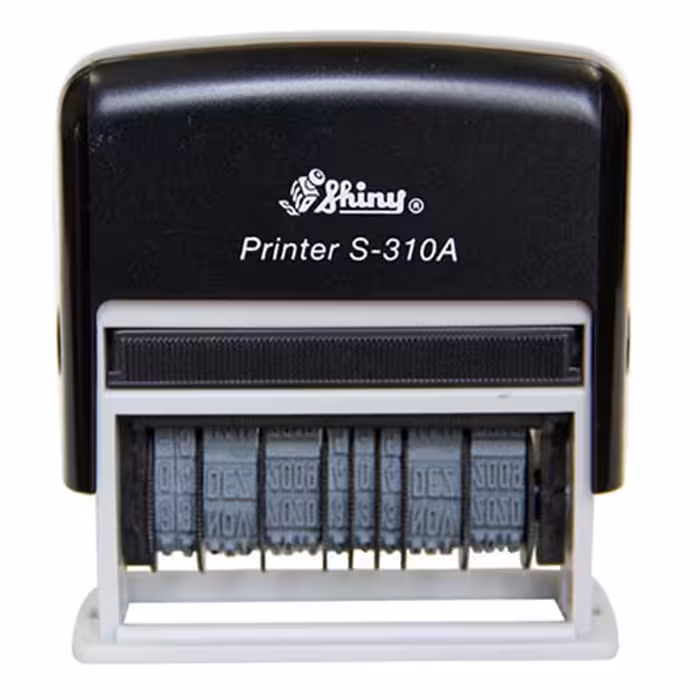 خرید دستگاه مهر شاینی مدل S-310-A دو تاریخ با جای ژلاتین