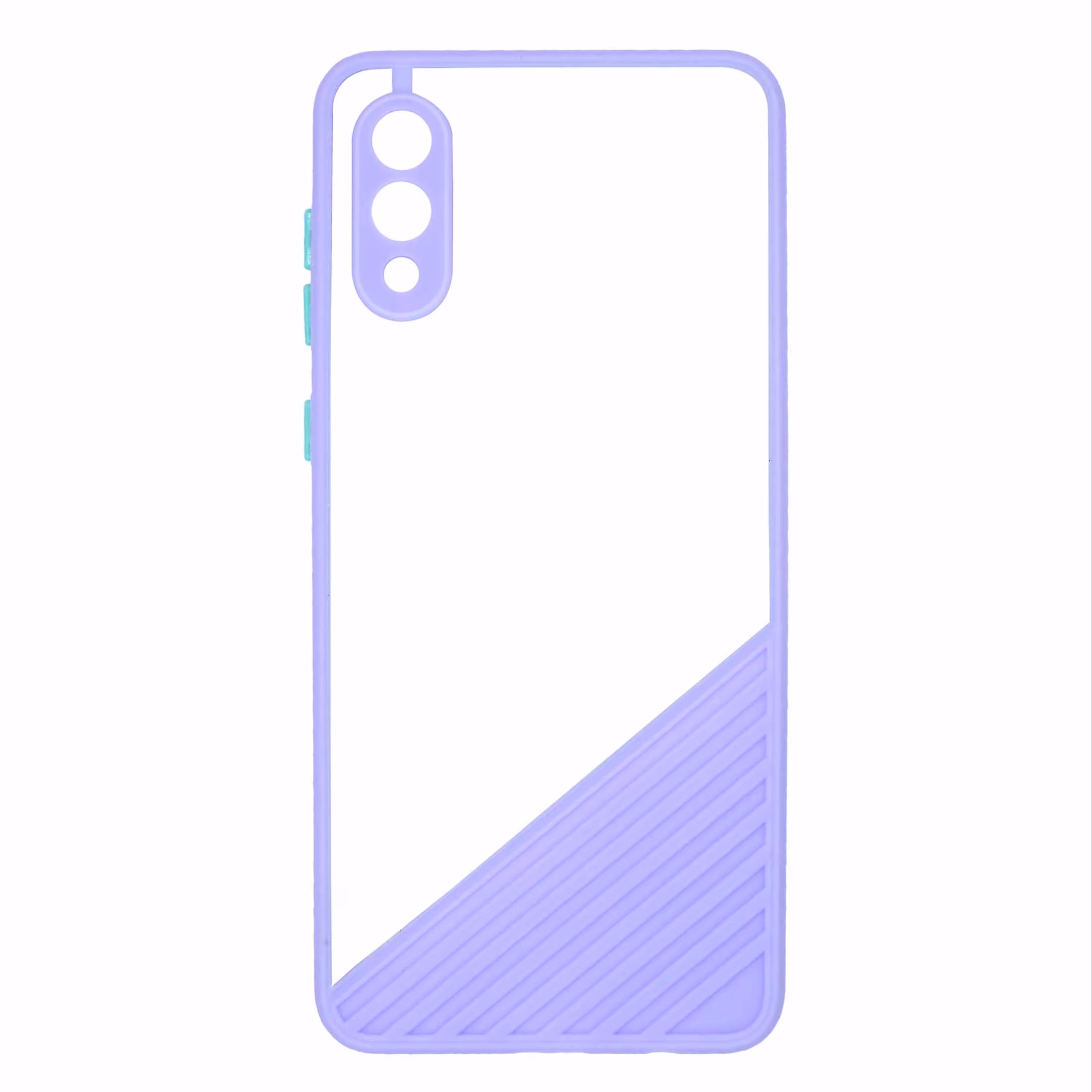 قاب گوشی سامسونگ Galaxy A02 - M02 ژله ای شفاف دور رنگی محافظ لنز دار مدل SHDM