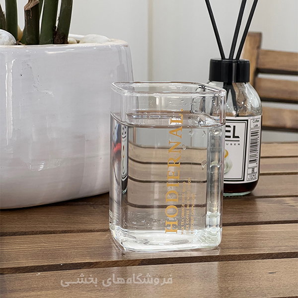 لیوان پیرکس مربع طرحدار سایز کوچک