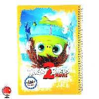 دفتر نقاشی 50 برگ سیمی طرح پرندگان خشمگین جلد طلقی آپادانا