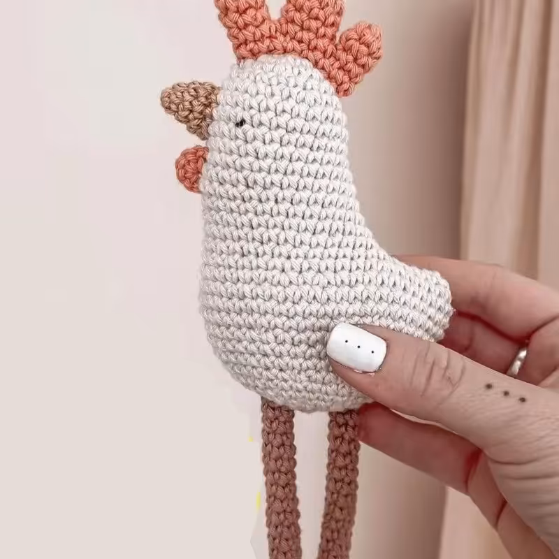 عروسک بافتنی مرغ