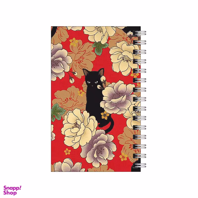 دفترچه یادداشت 60 برگ مدل To Do List طرح گل های چینی و گربه کد 6592522