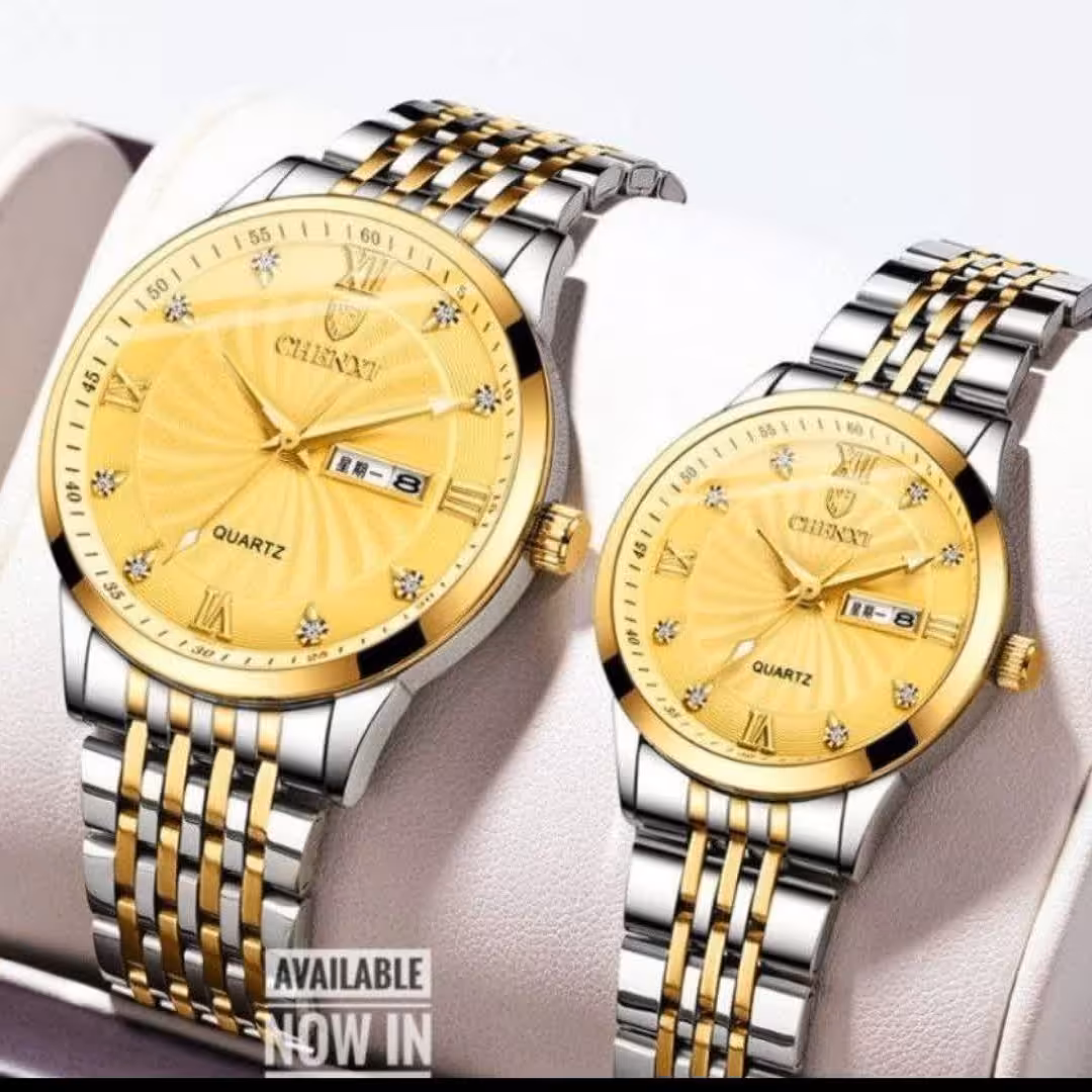 ساعت ست مناسب زوج های جوان موتور شرکتی ضد آب بند استیل رنگ ثابت باطری ژاپنی