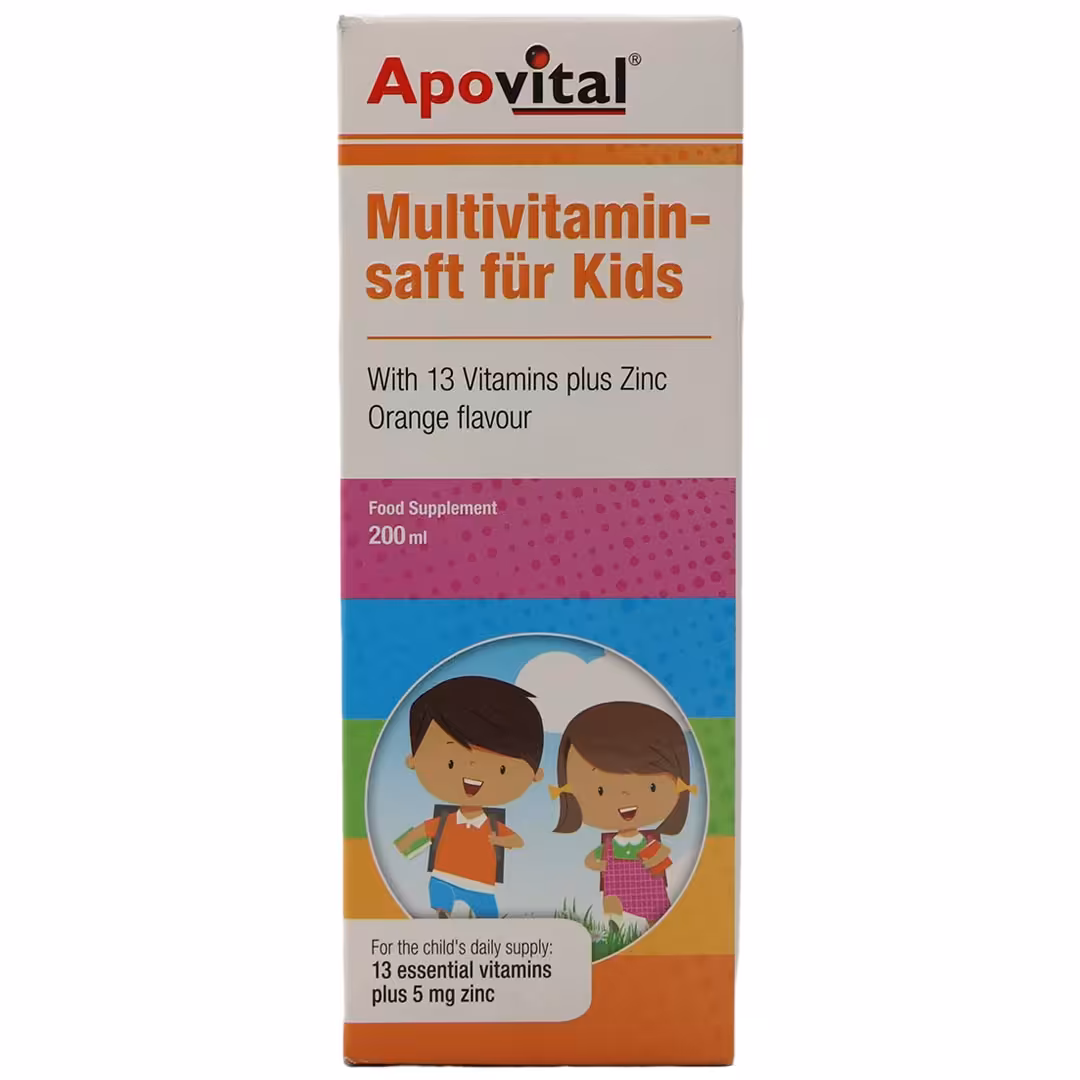 شربت مولتی ویتامین فور کیدز آپوویتال 200 میلی لیتر