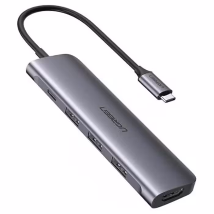 هاب 3 پورت Type C به 3.0 USB با یک پورت HDMI با قابلیت PD یوگرین CM136