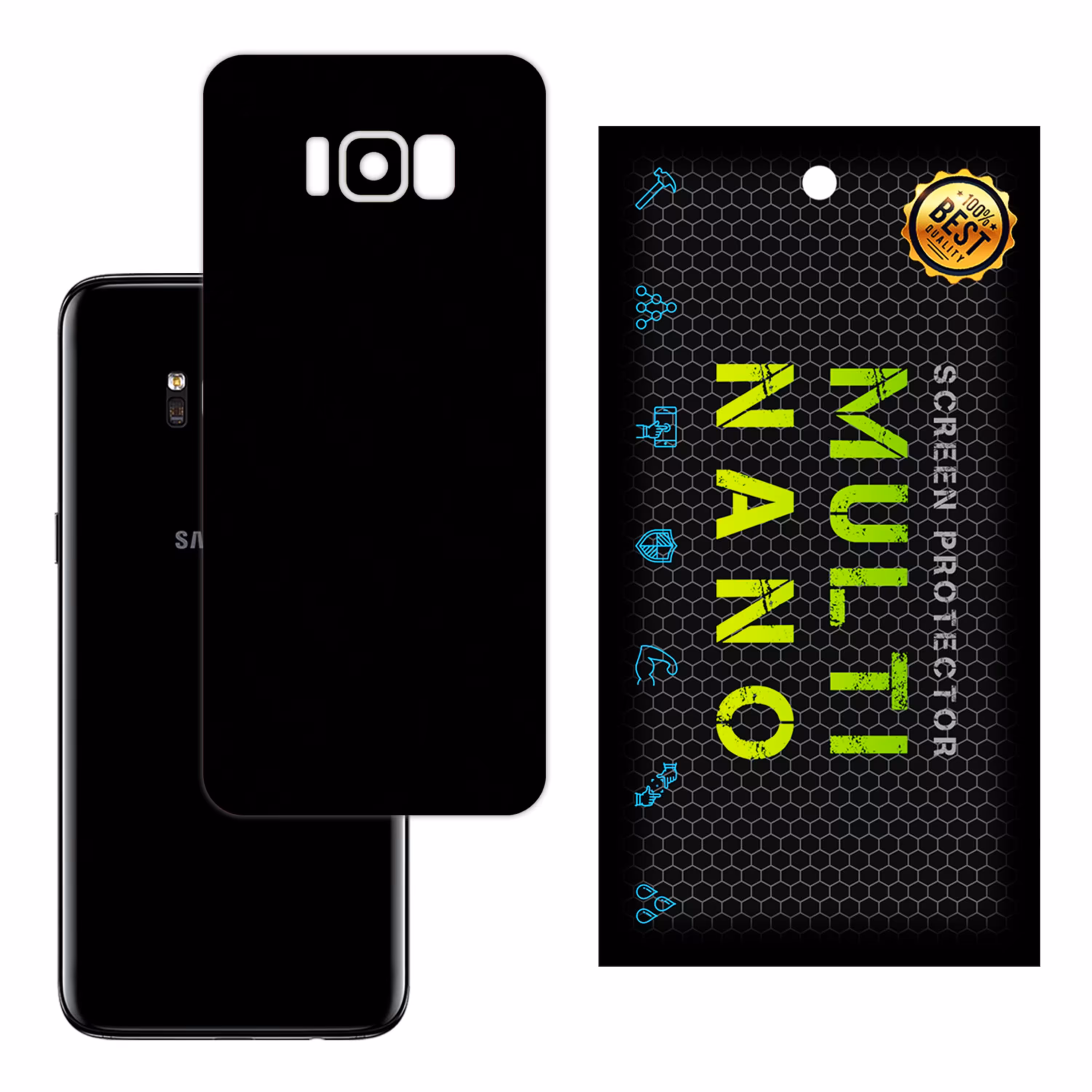 برچسب پوششی MultiNano مدل X-F1M-Black برای پشت  مویایل سامسونگS8 Plus