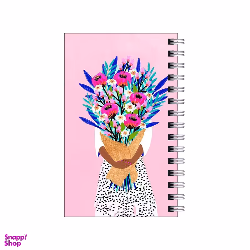 دفترچه یادداشت مدل to do list طرح دختر و دسته گل  کد 1496240