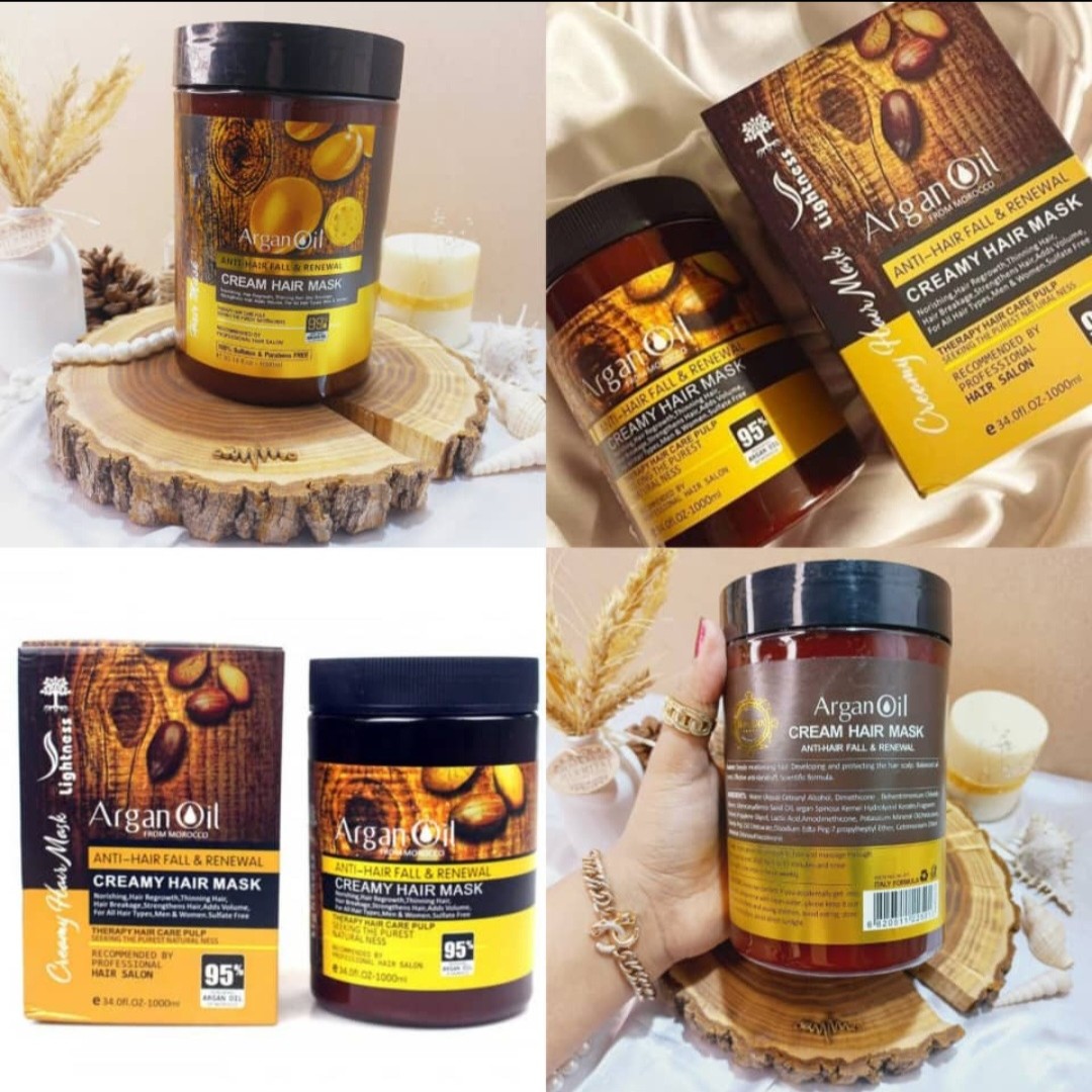 ماسک مو لایتنس اسلواکی بدون سولفات مدل Argan oil حجم 1000 میل
