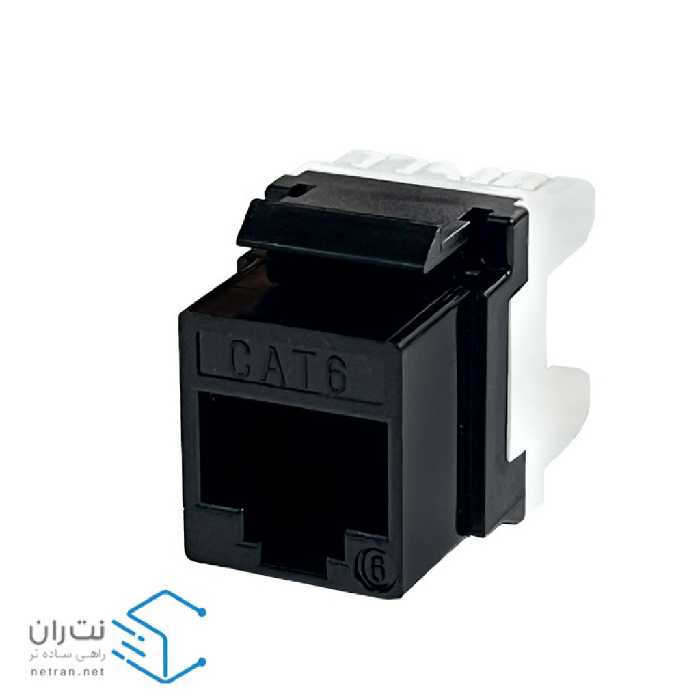 کیستون شبکه Cat6 UTP مشکی 180 درجه ونتولینک