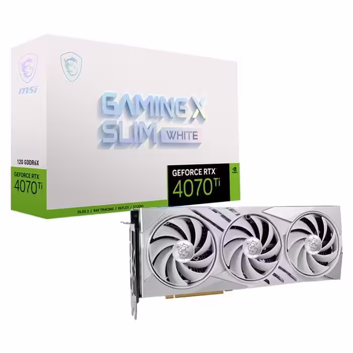 کارت گرافیک ام اس آی سفید مدل GeForce RTX 4070 Ti Gaming X Slim حافظه 12 گیگابایت