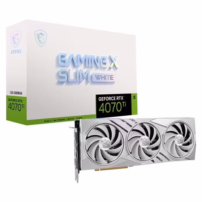 کارت گرافیک ام اس آی سفید مدل GeForce RTX 4070 Ti Gaming X Slim حافظه 12 گیگابایت