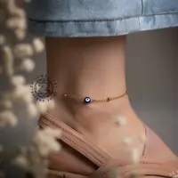 پابند ظریف و رنگ ثابت خلخال و چشم نظر(جنسش استیل اصله و ضدحساسیت)