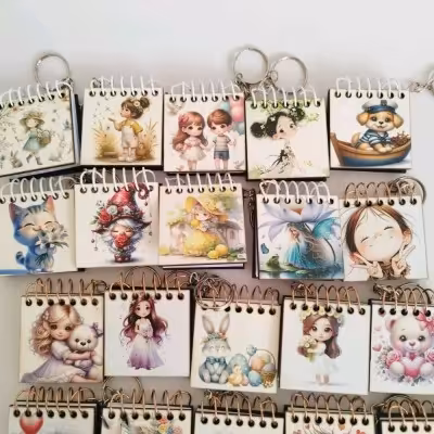 جاکلیدی دفتر یادداشت جلد چوبی طرحدار(مناسب برای جوایز)