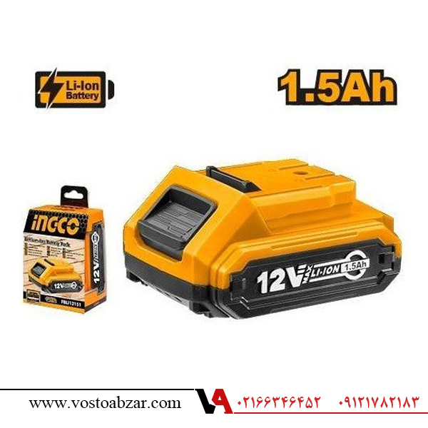 باتری لیتیومی 12 ولت کتابی 1.5 آمپر اینکو مدل FBLI12151