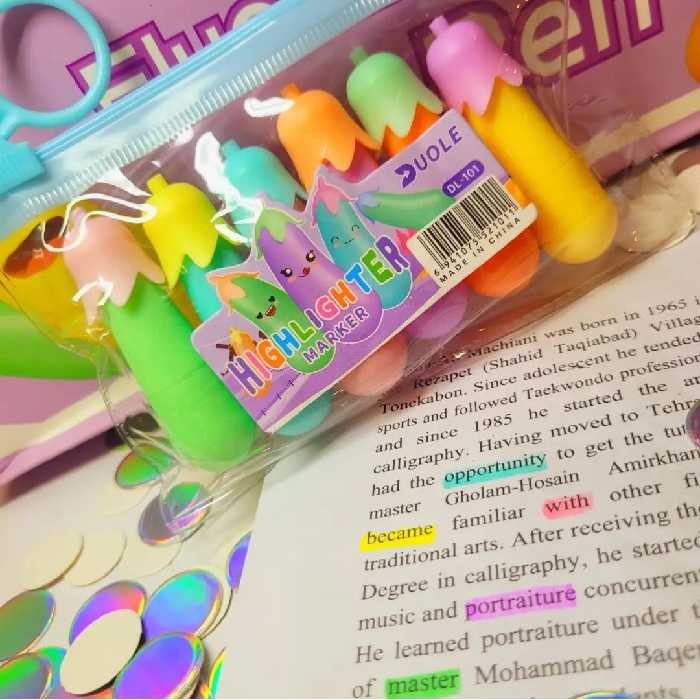 هایلایتر پاستلی طرح هویج