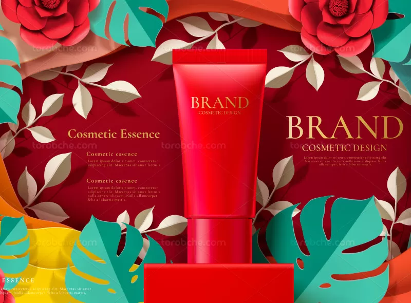 وکتور تیوپ کرم آرایشی | گرافیک با طعم تربچه