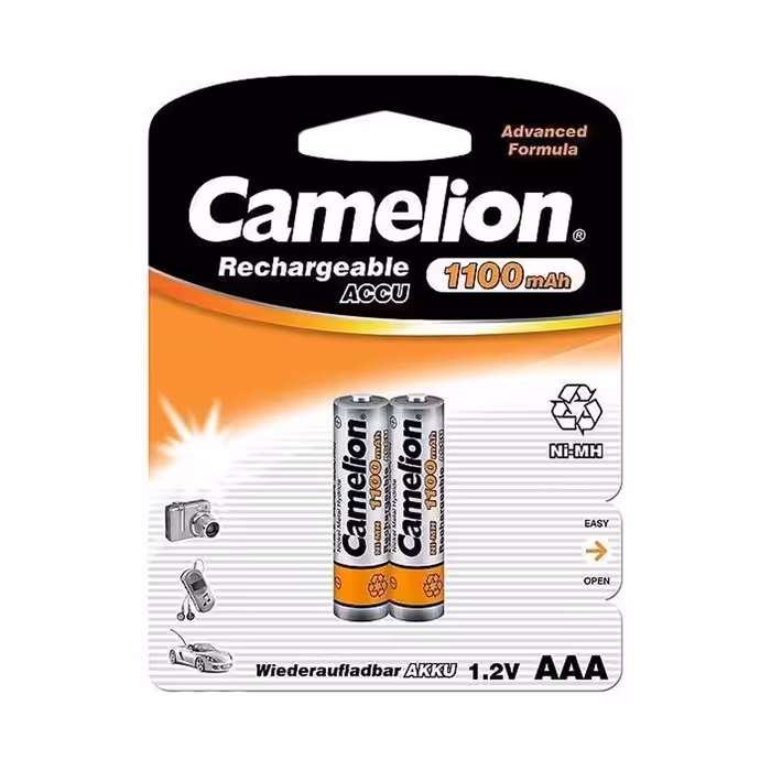 باتری نیم قلم کملیون قابل شارژ Camelion Ni-MH Rechargeable Batteries AAA1100