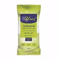 دستمال مرطوب آنتی باکتریال جیبی یونی لِد حاوی روغن زیتون بسته 12 عددی