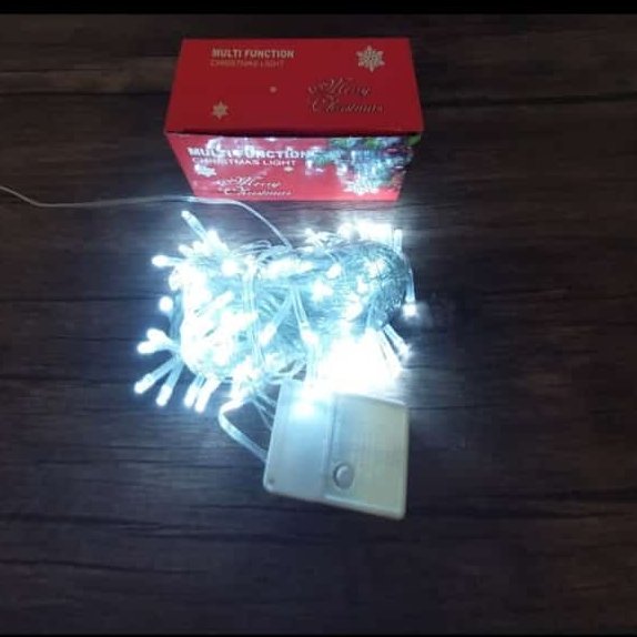 ریسه سوزنی سفید برقی رقص نور دار 10متری 100لامپه