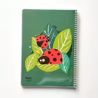 دفتر 100 برگ الیپون طرح کفشدوزک  مجلد