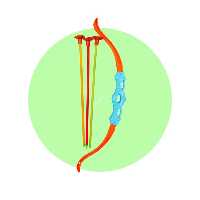 بسته اسباب بازی  تیر کمان رویدی توی