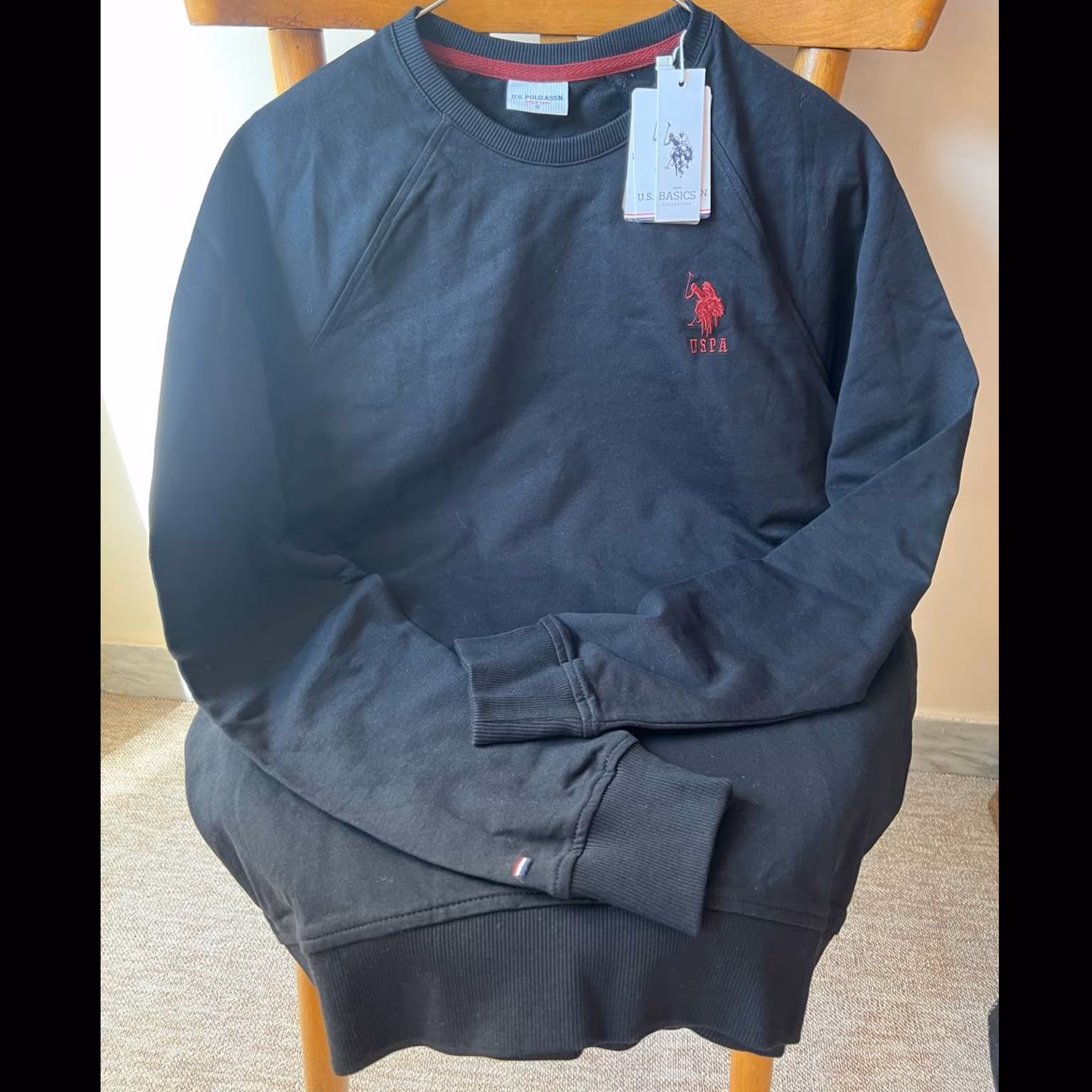 سویشرت پسرانه مشکی برند یو اس پولو