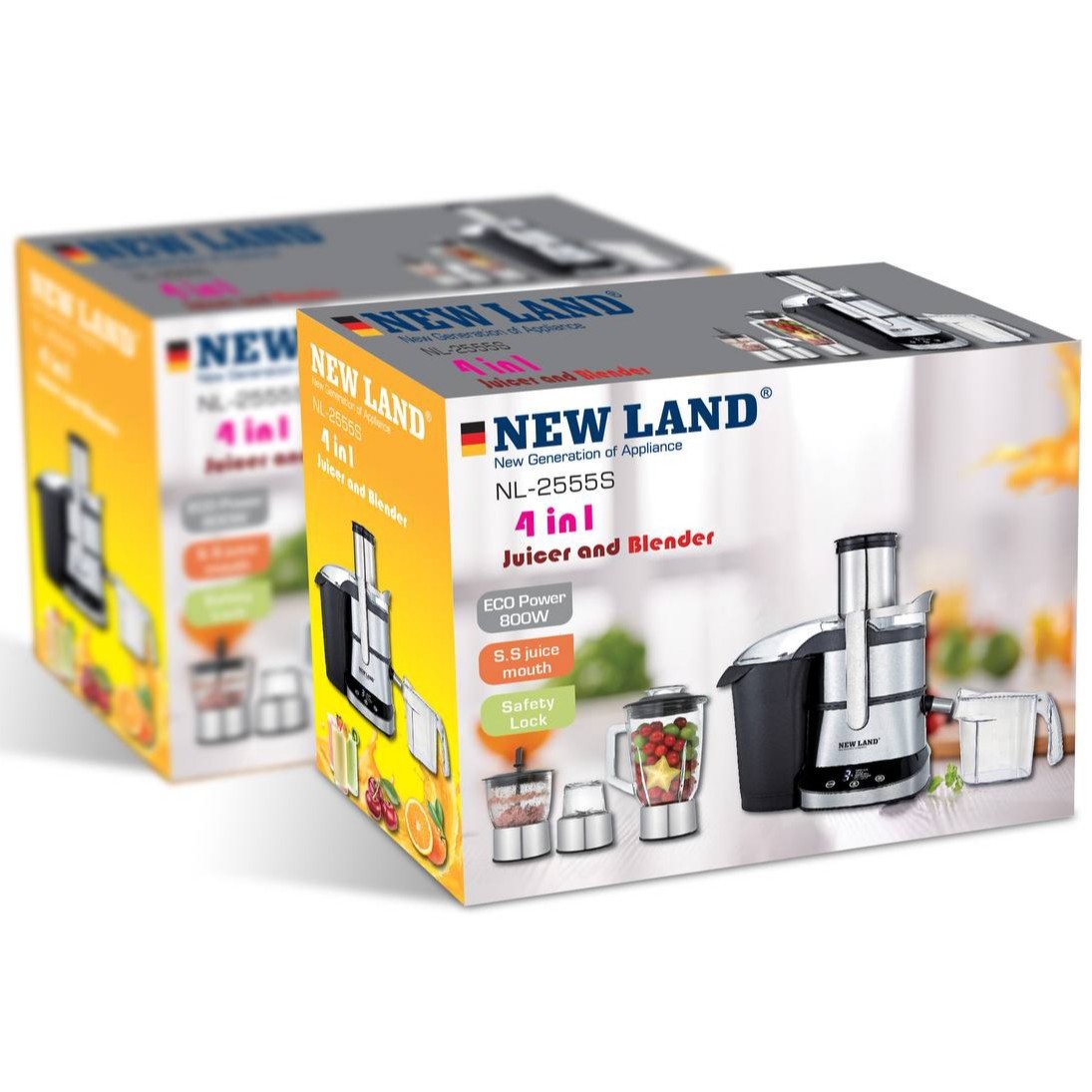 آبمیوه گیری 4کاره نیولند مدل juicer and blender newland NL-2555S 
