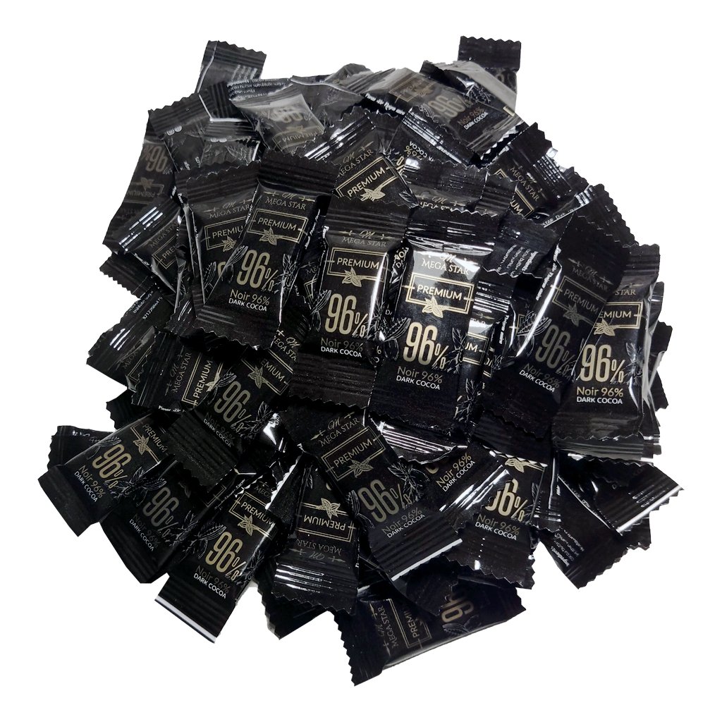 شکلات تلخ 96 درصد مگا استار در بسته بندی های 500 گرمی