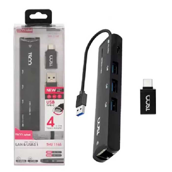 هاب USB3.0 چهار پورت تسکو مدلTHU-1165