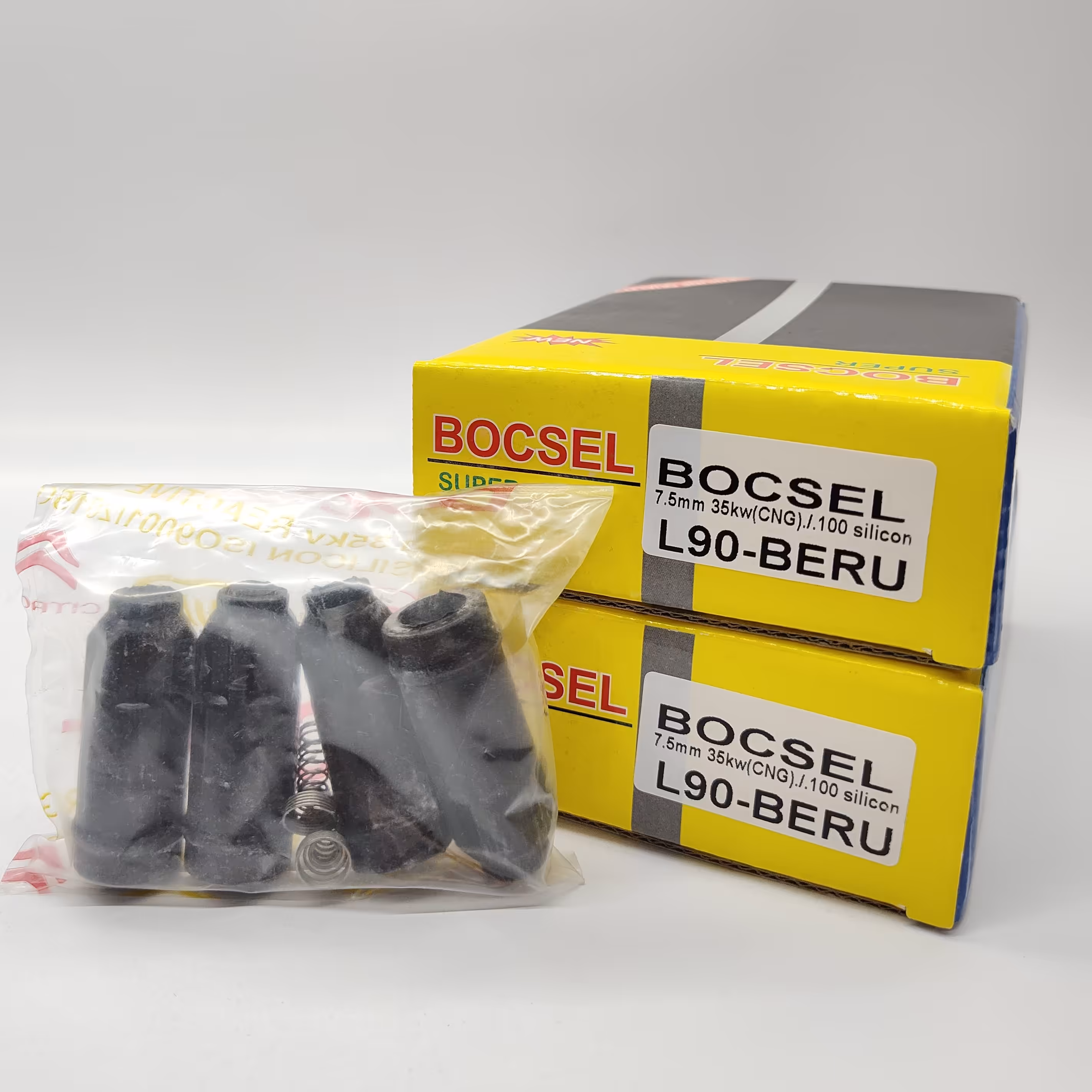 وایر شمع( بوت کوئل) ال 90 مدل برو سیلیکونی فنر استاندارد آغشته به پودر مخصوص 