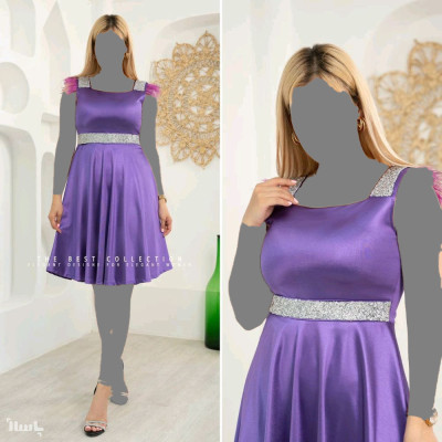 پیراهن مهمانی زنانه حریر مدل یسنا 6455
