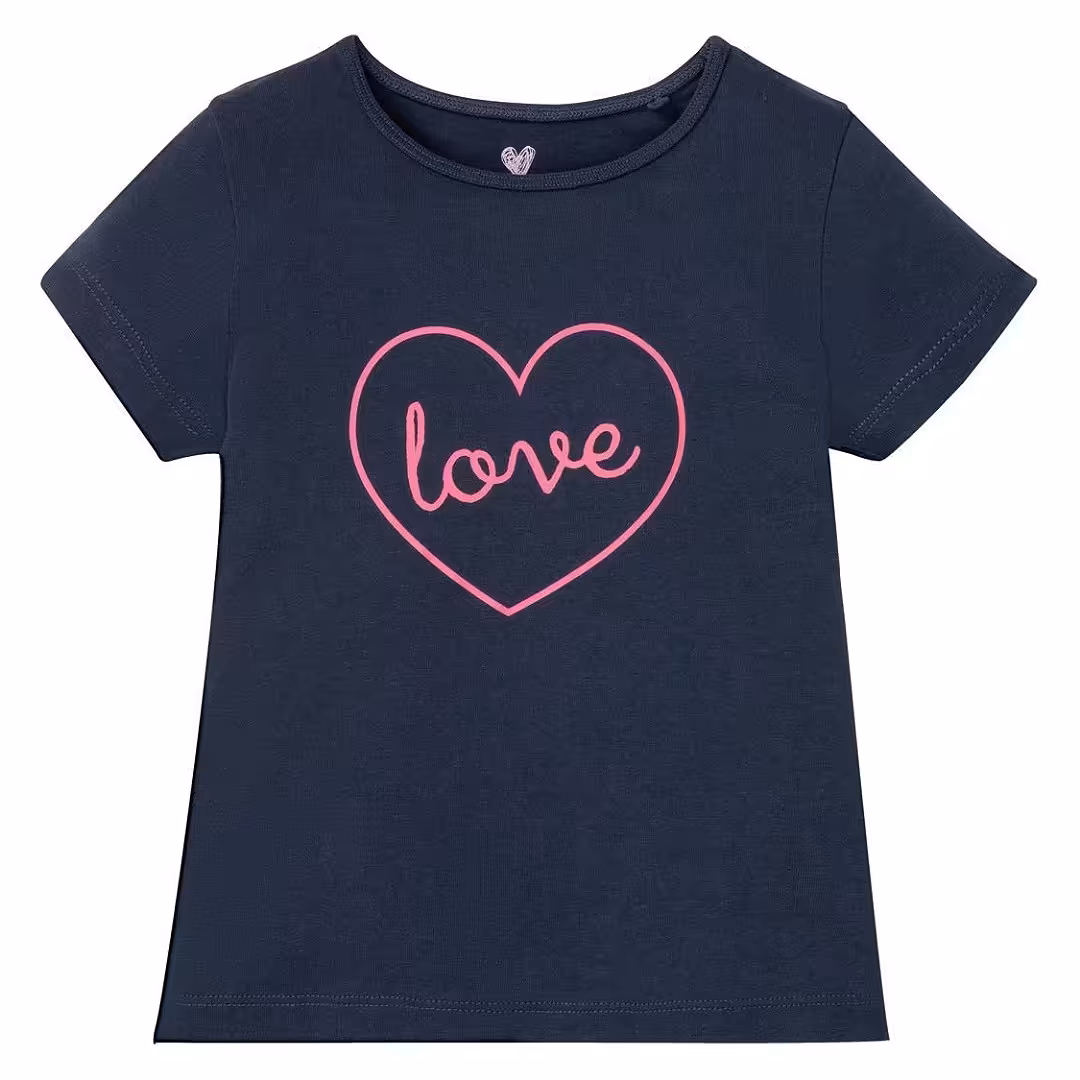 تیشرت دخترانه سورمه ای طرح Love
برند لوپیلو دو تا چهار سال 