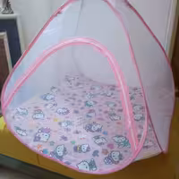 پشه بند کلبه ای عروسکی مدل قصر حریر  سایز کوچک