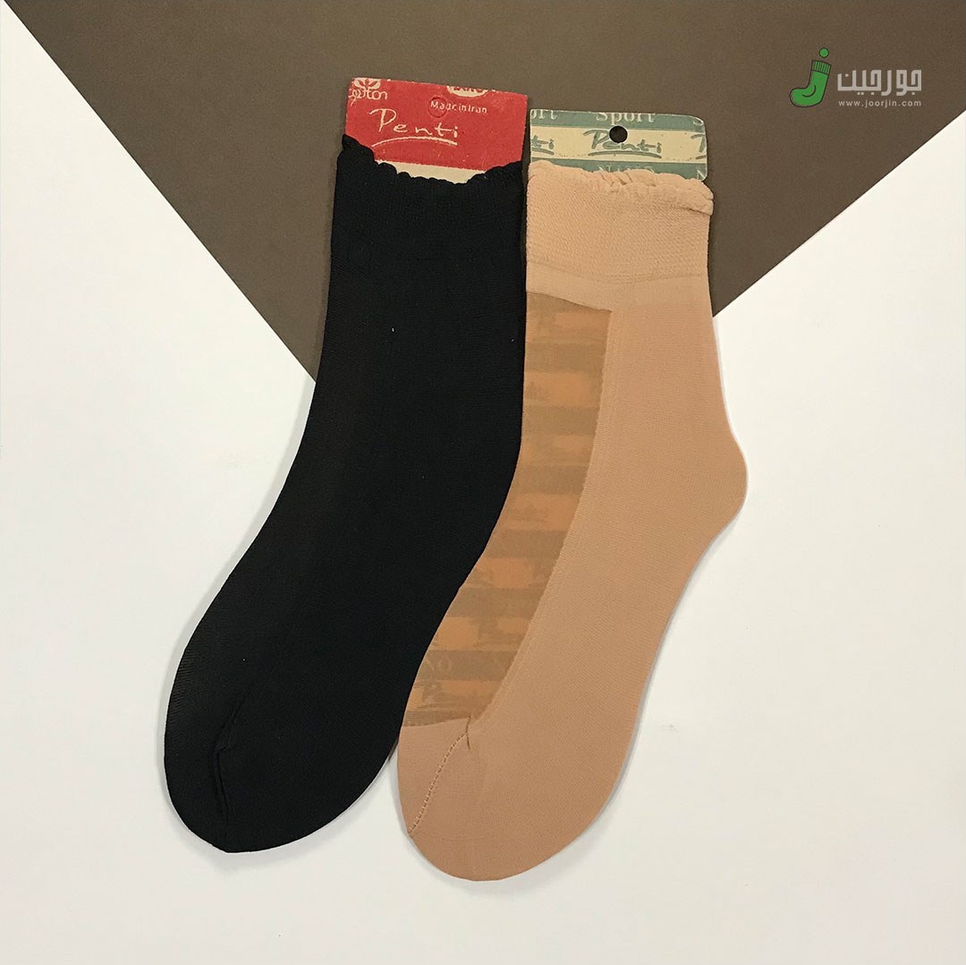 جوراب قابقی ساق بلند فروش عمده در بسته 12 جفتی