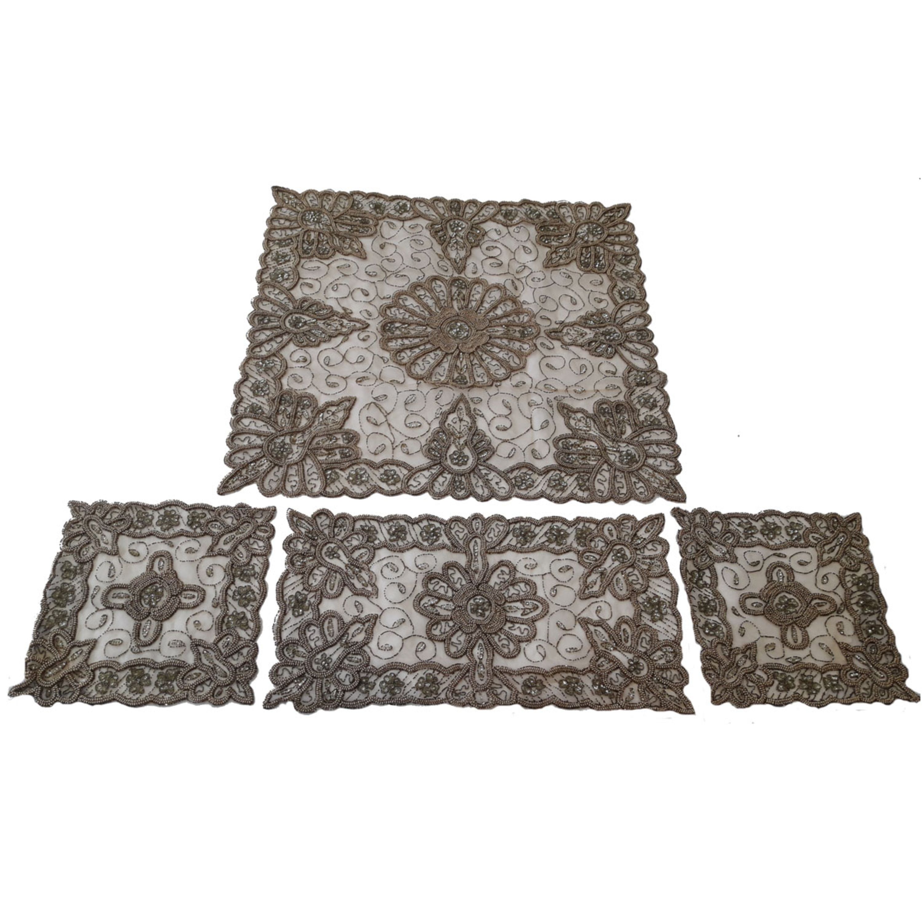 ست رومیزی 4 تکه هندی h2(کد 40011)